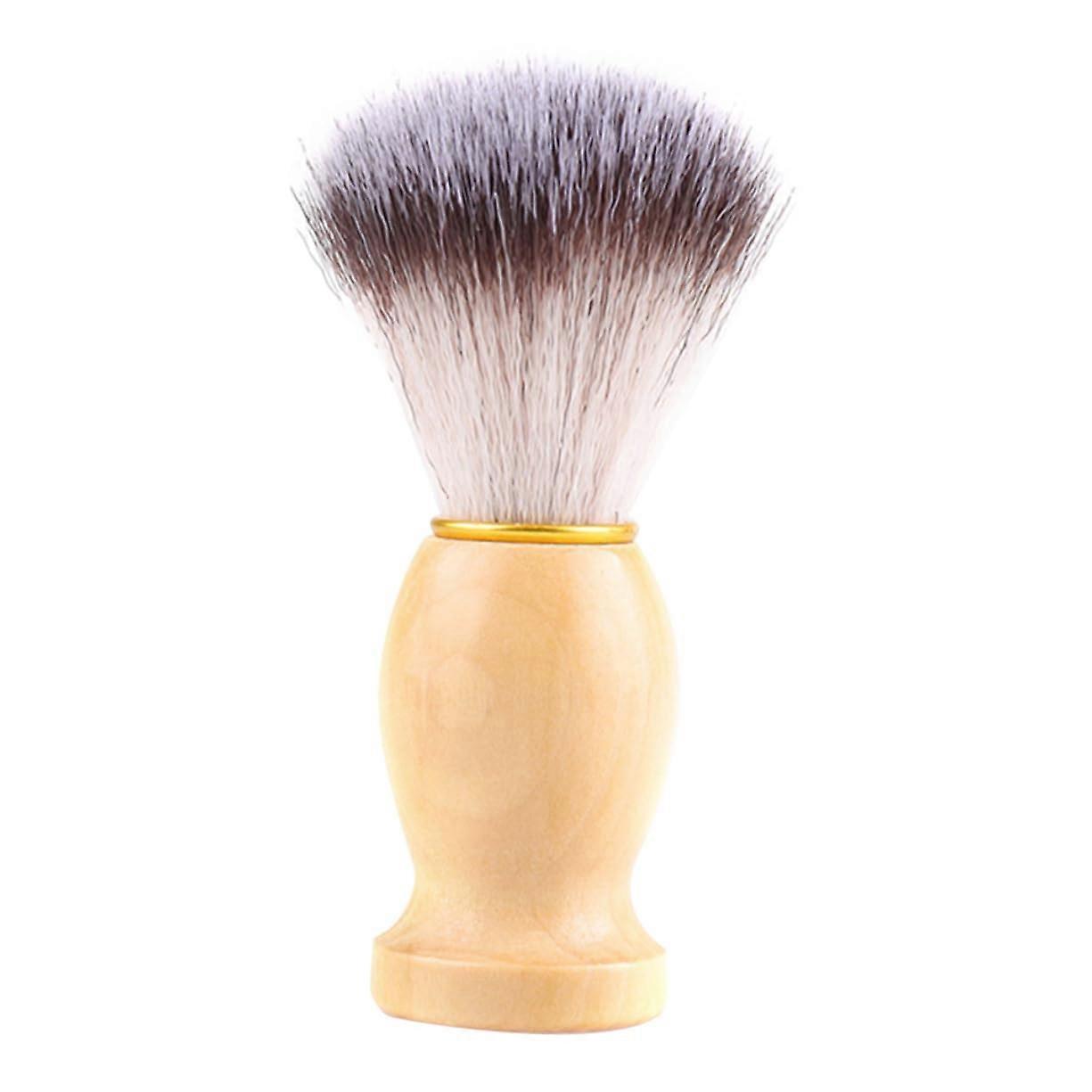 Beard Brush with Soft Fiber Bristles and Ergonomic Wooden Handle for Mustache and Beard Grooming