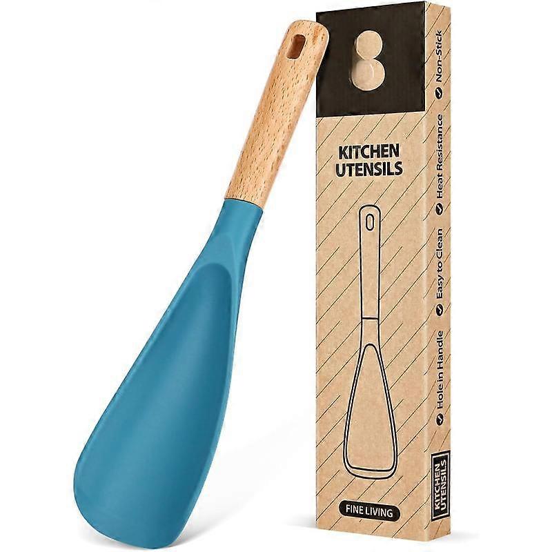 Cooking Spoon for Nonstick Cookwares,  for Cooking and Serving Sturdy  Matte ,  Handle Spoon for Mixing, Scoop, and Scrape (TURQ)