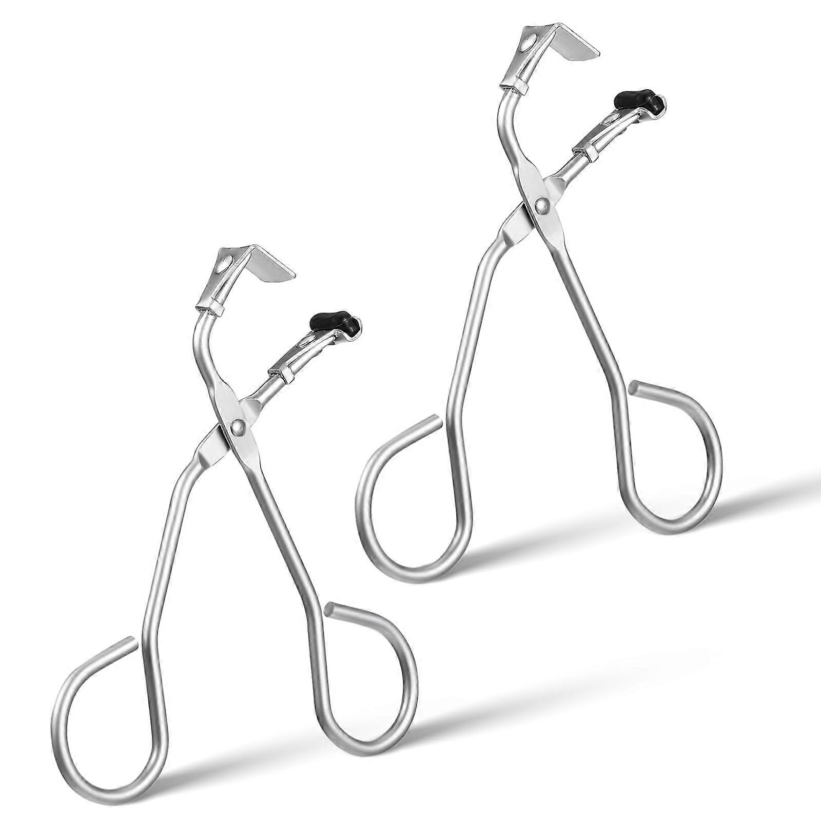 2pcs Mini Eyelash Curler with Precision Curl Design, Ergonomic Handles and Replaceable Silicone Pads