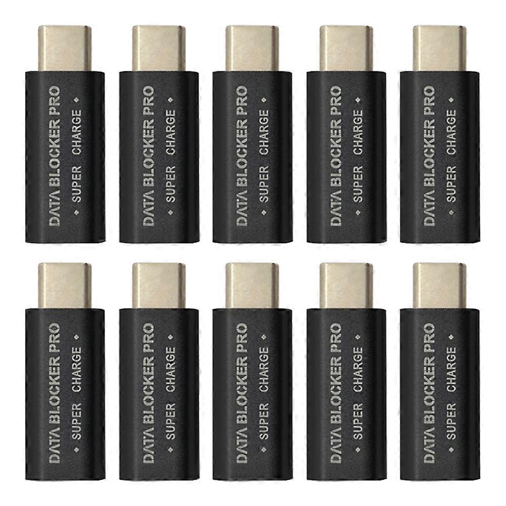 10Pcs USB Type-C Data Blocker Prevention Gender Change Connector USB-C Connector Adapter for Blocking Data Sync