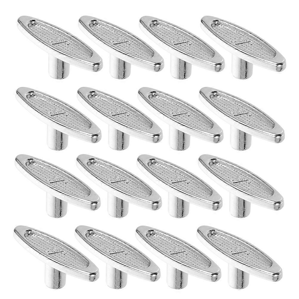 Music Box Replacement Silver Winding Keys T Shape Bar 16Pcs Set