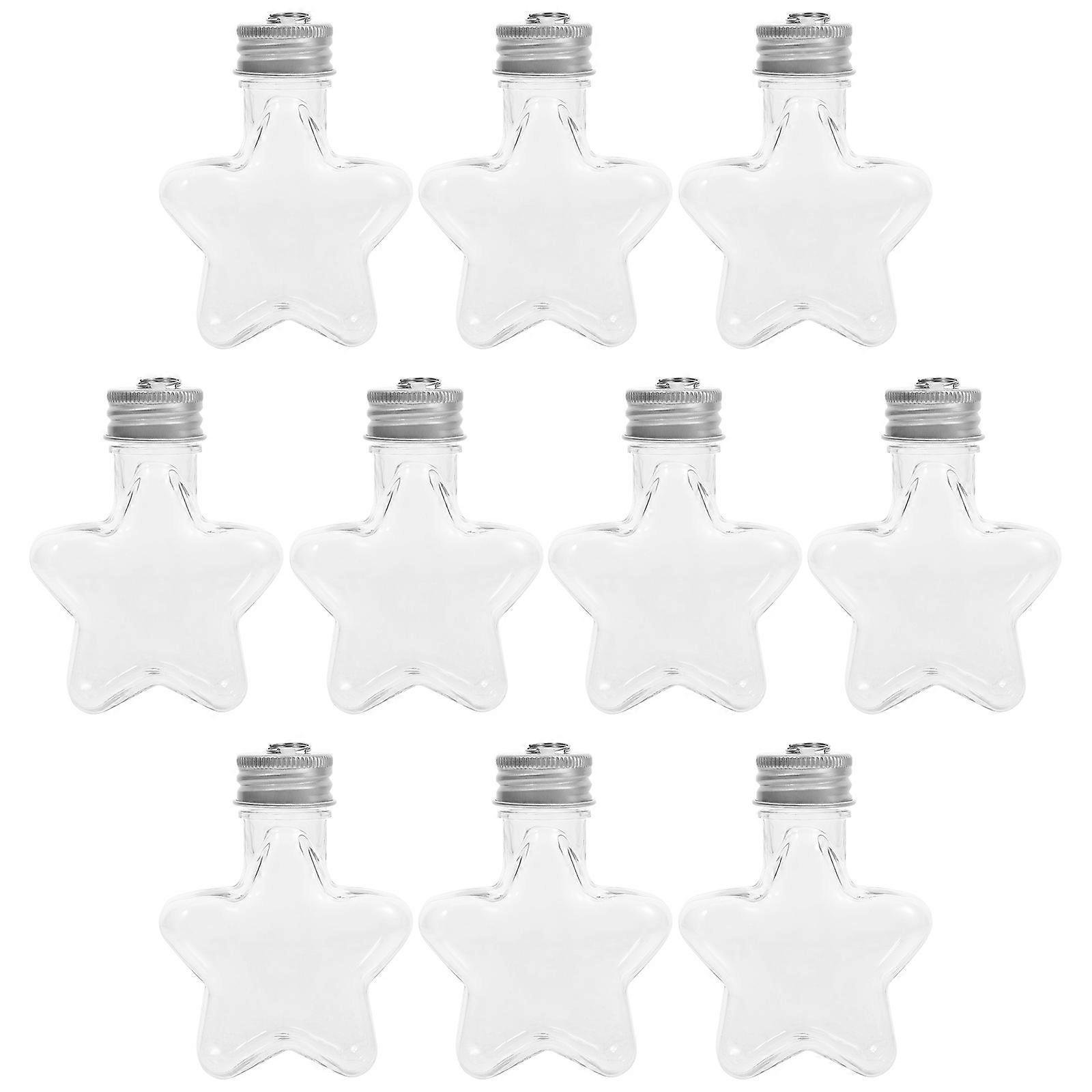 Transparent Candy Bottle Clear Plastic Storage Bottle for Storage 10Pcs