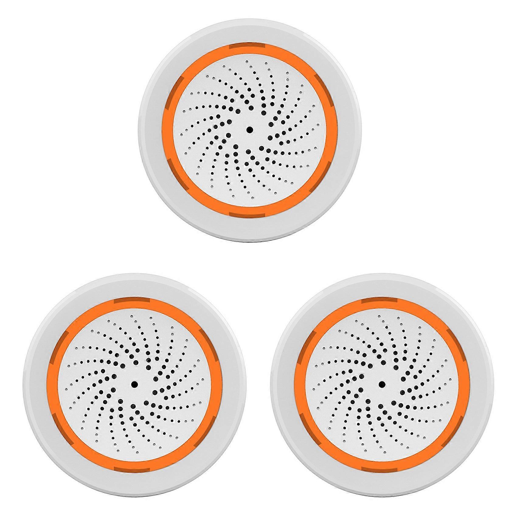 3X ZigBee NEO 90DB Sound and Light Sensor Tuya Smart Life Built-in Siren Alarm Sensor