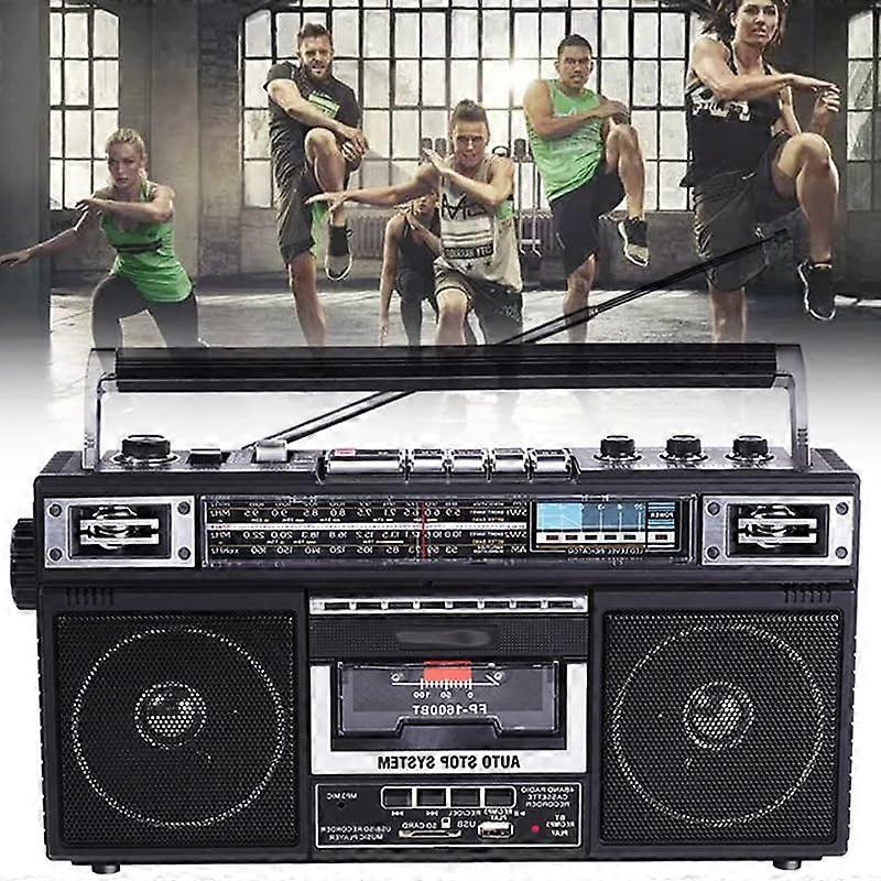 Portable Bluetooth Cassette Player MP3 Conversion, 3Band AM/FM Radio Recorder With Recording Facility, SD/USB Input