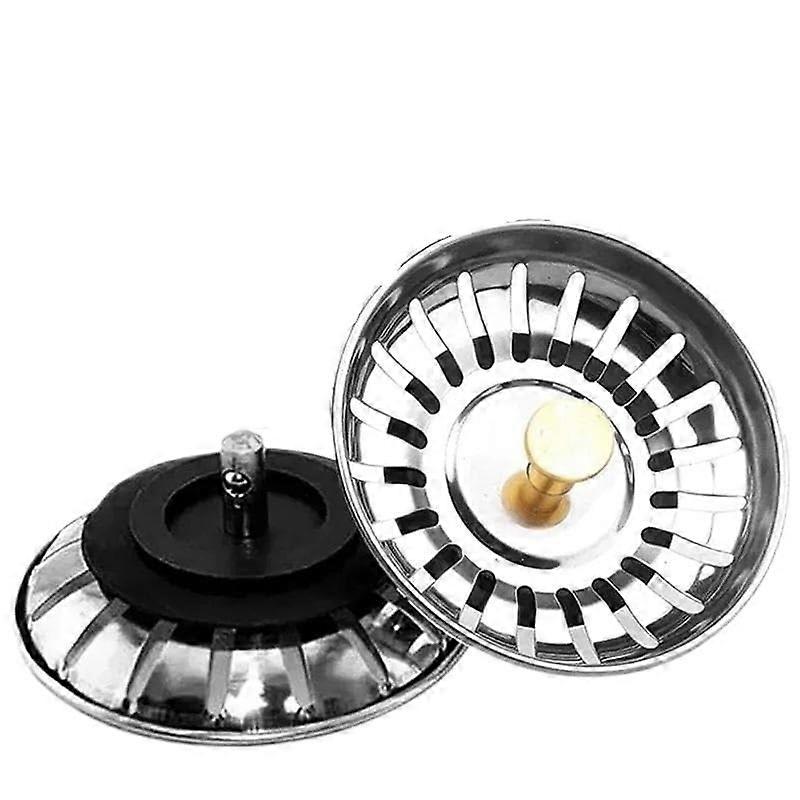 Kitchen Sink Strainer with AntiClogging Design, Durable Universal Sink Drain Stopper Yellow 1Pc