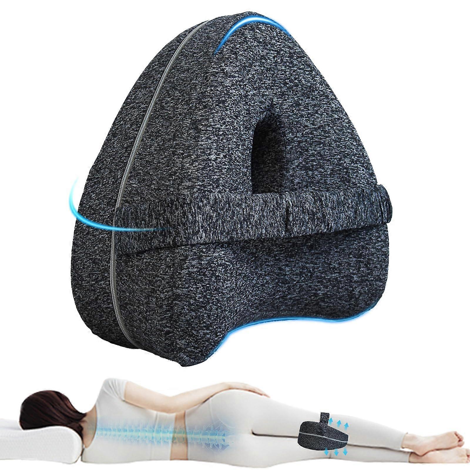 Side Sleeper Pillow with Memory Foam Knee Support for Spine Alignment and Hip Comfort