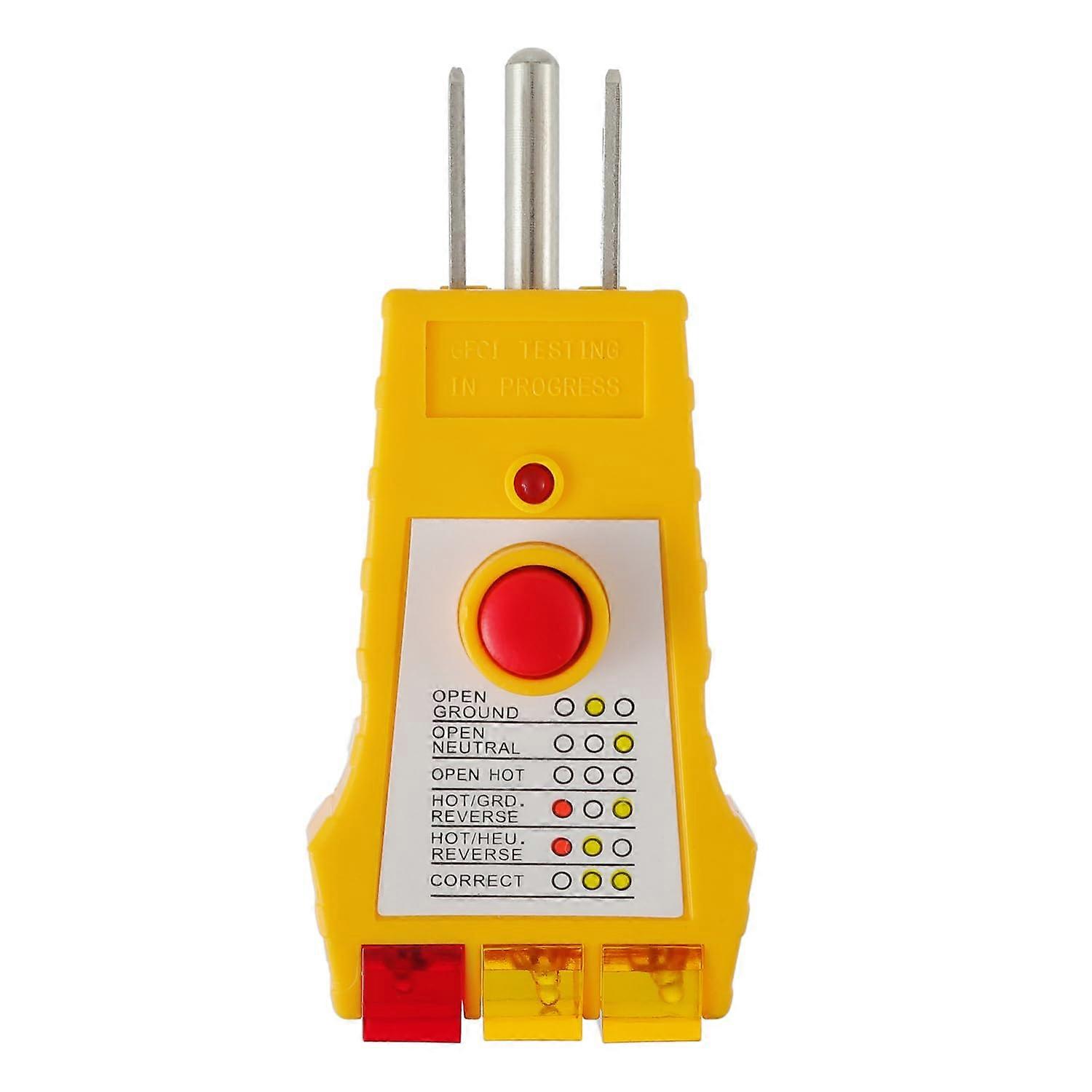 Outlet Tester with GFCI Safety Check, Fast Wiring Diagnosis and Grounding Verification for US Sockets