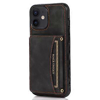 Étui portefeuille à trois volets en cuir PU et TPU avec plusieurs emplacements pour cartes et support intégré pour iPhone 12 (6,1 pouces). Protection optimale.