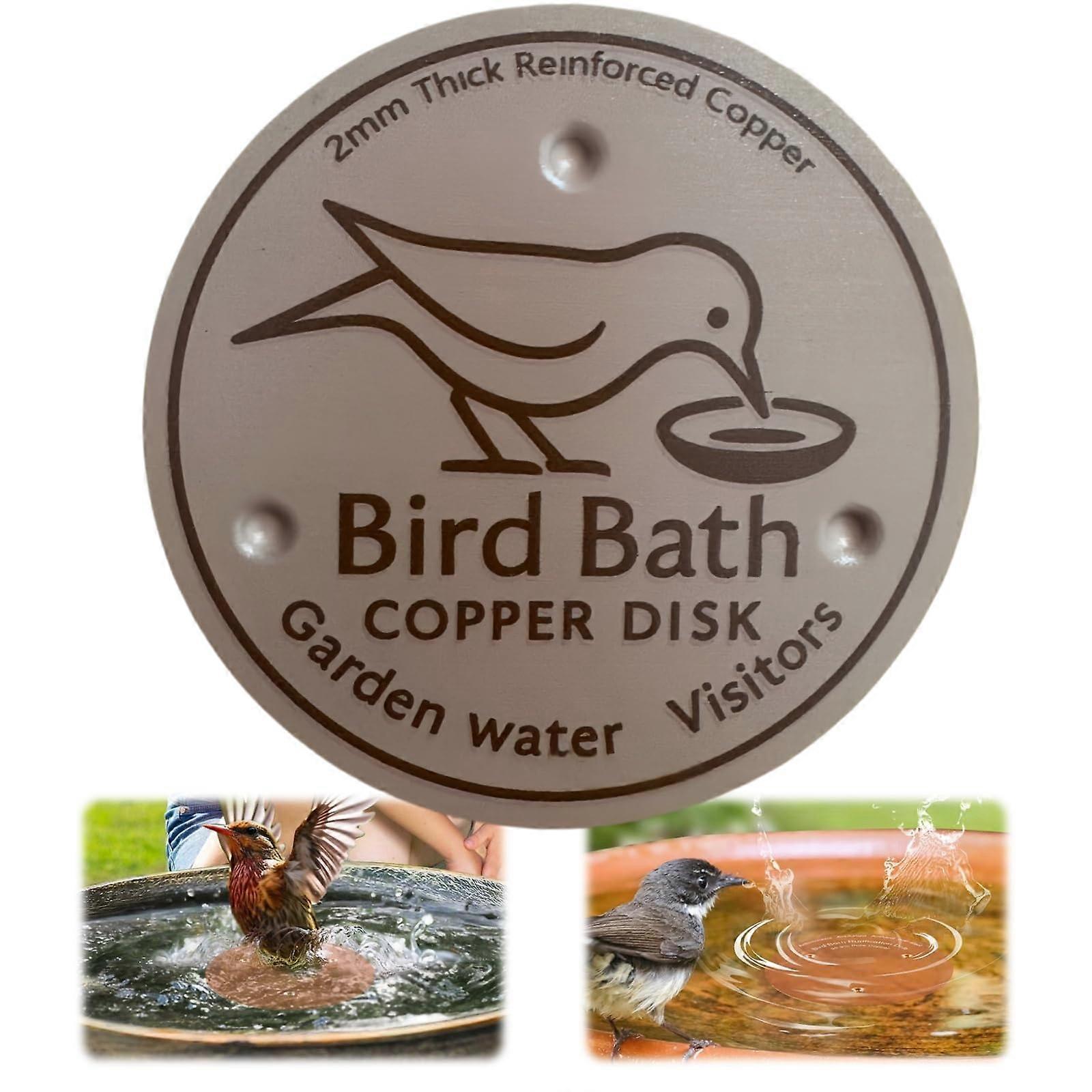 Copper Bird Bath Disk for Natural Algae Prevention and BirdFriendly Outdoor Water Cleaning