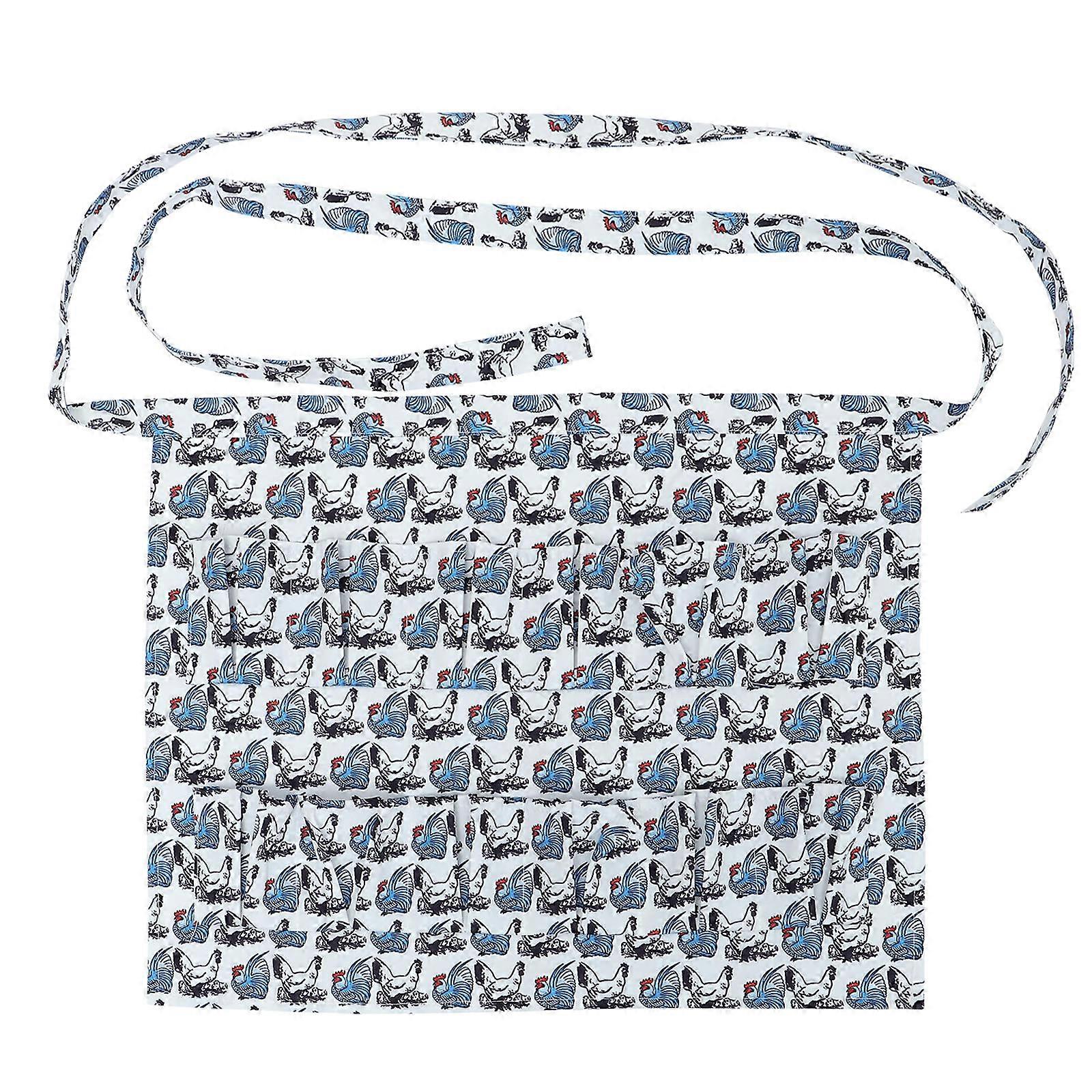 Safe Egg Storage Apron Shape Blue Cloth for Adults in Kitchen Activities 1Pack