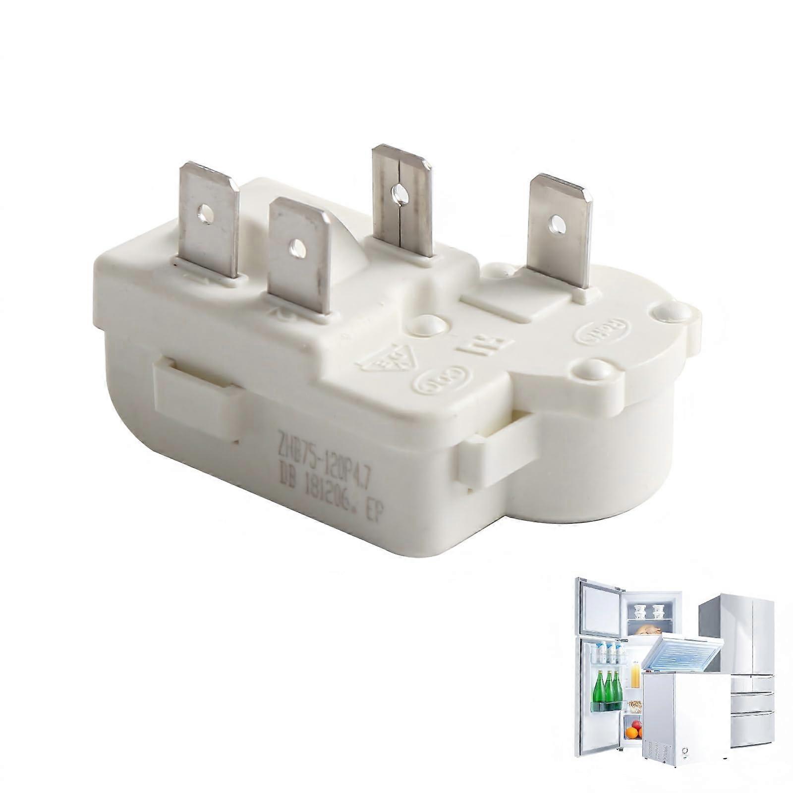 Refrigerator Start Relay 4 Pin for Compressor Noise Reduction Compatible with ZHB Series Models