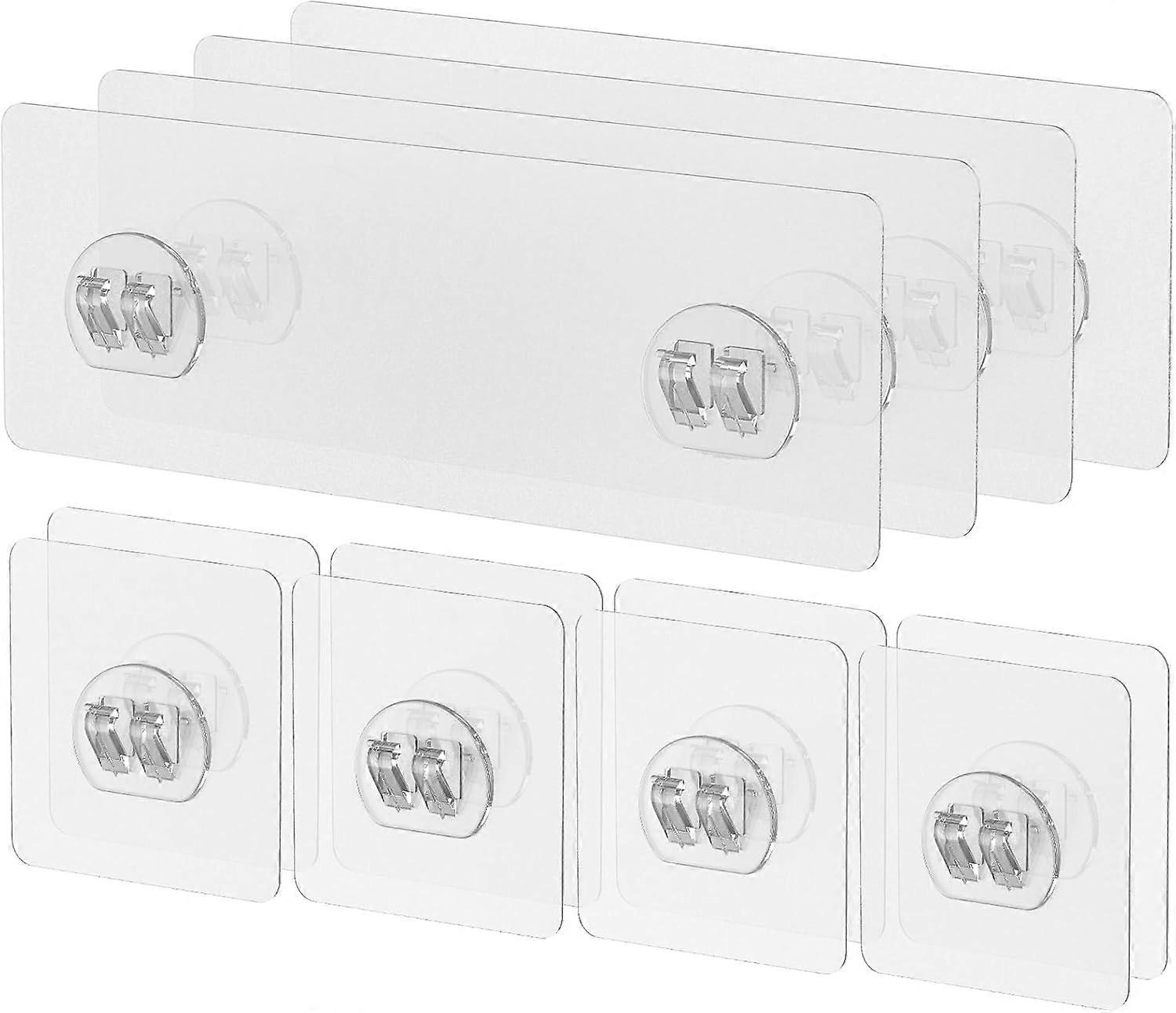 10 Pack Shower Caddy Adhesive Hooks, Waterproof NoDrill Replacement for Bathroom and Kitchen Racks