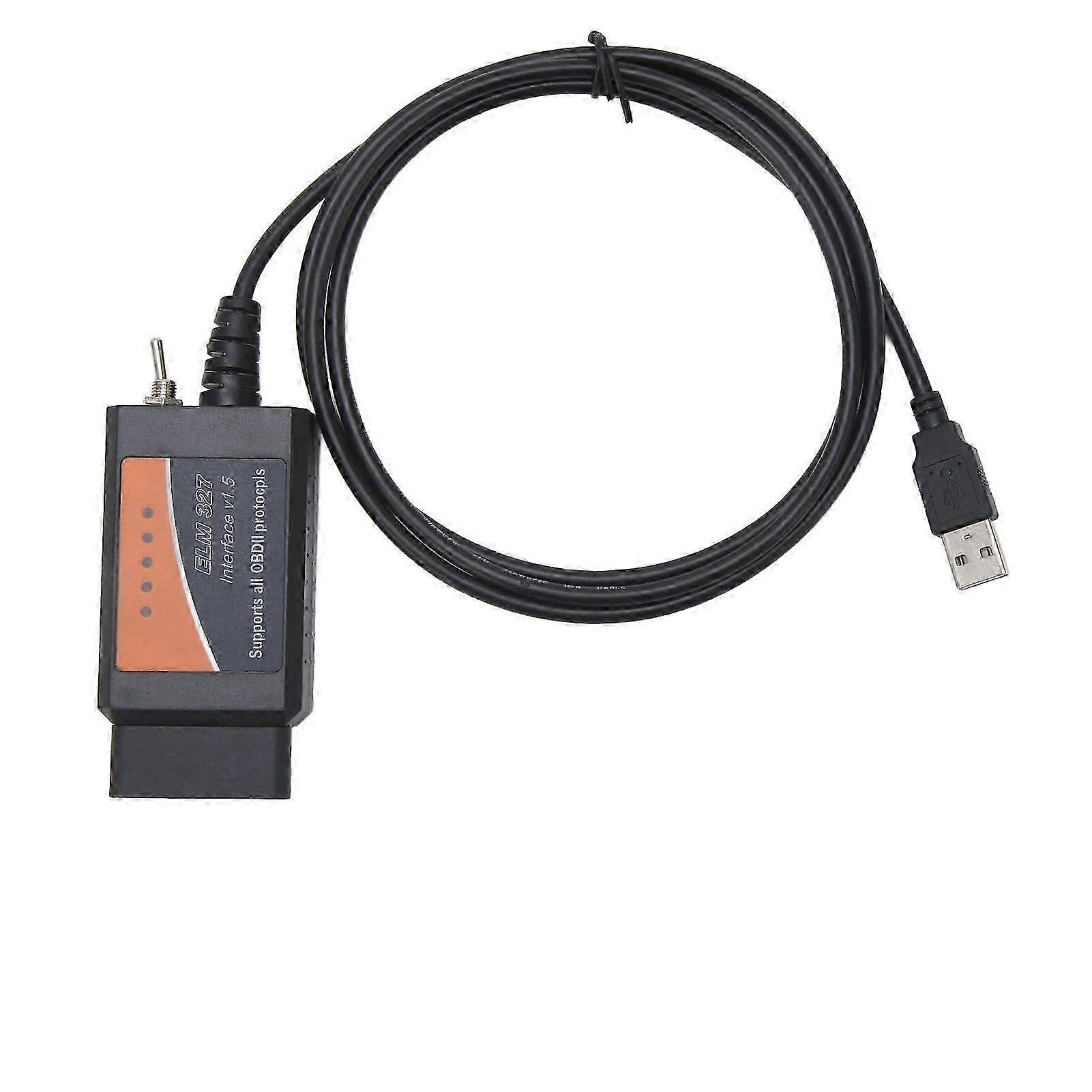 Diagnostic cable OBD2 USB adapter ELM327 for car scanning 26s