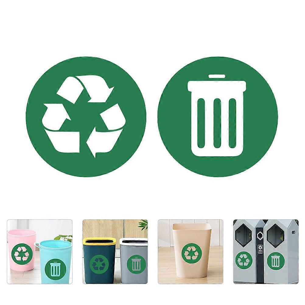 Garbage Classification Stickers for Trash Sorting with 2Pcs Adhesive Decal