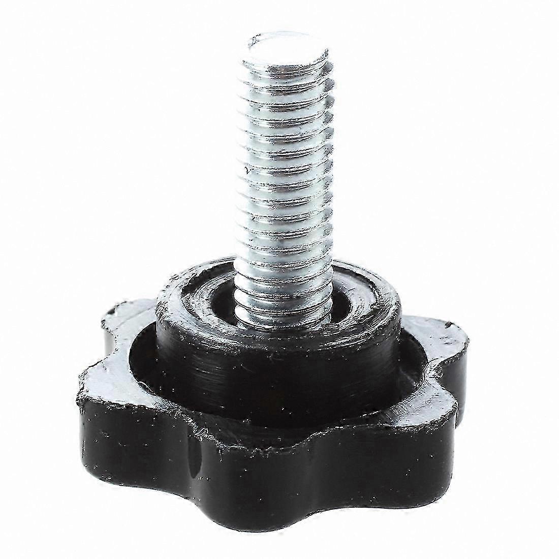 5-Pack M6 x 15mm Hex Head Clamping Knobs, 25mm Black Threaded Knobs