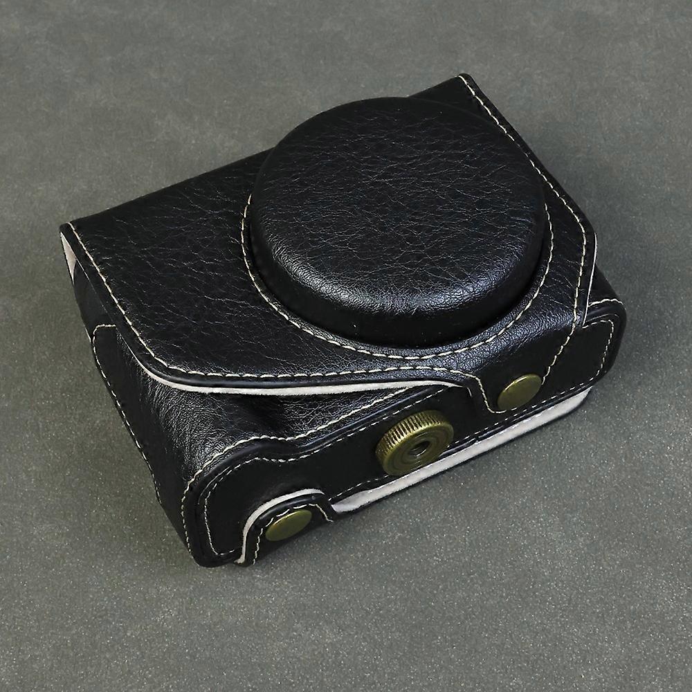 For Canon PowerShot V1 Camera Case Portable Leather Camera Protective Cover Without Battery Opening