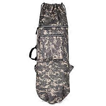 Waterproof Skateboard Backpack with Adjustable Straps and Multiple Compartments for Longboard Grey