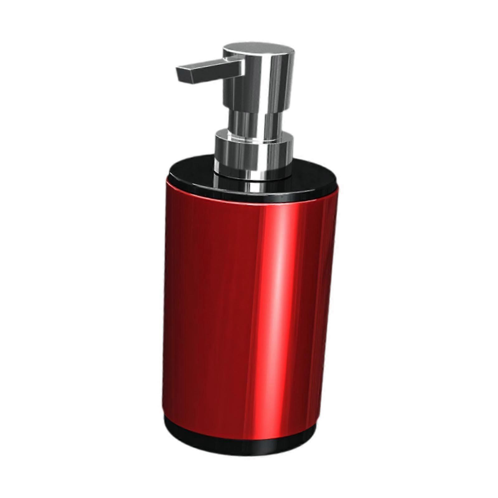 325ml Refillable Red Soap Dispenser PET Pump Bottle for Kitchen and Bathroom Shampoo