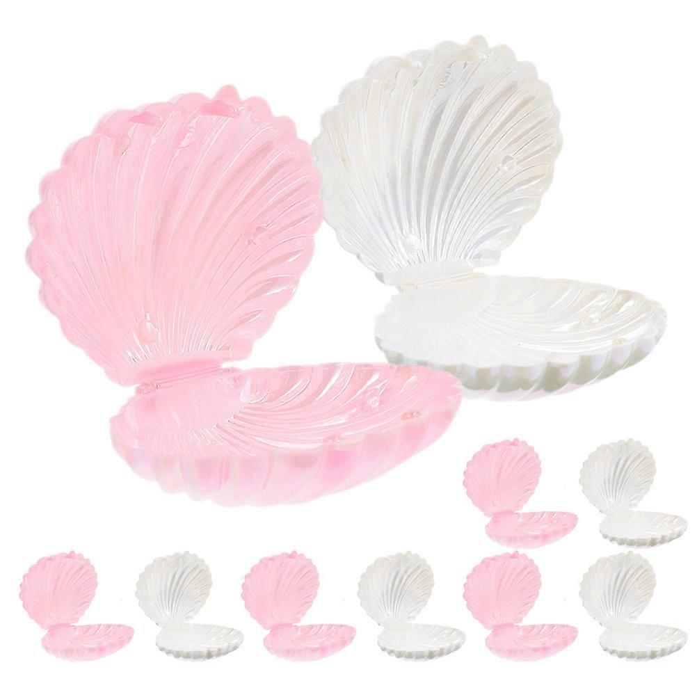 Wedding Candy Box Shell Shape for Storage 10Pcs Assorted Color Gift Cases