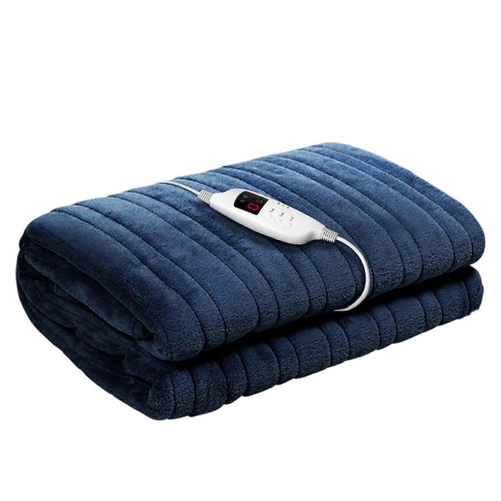 Giselle Electric Throw Blanket Navy Electric Blankets