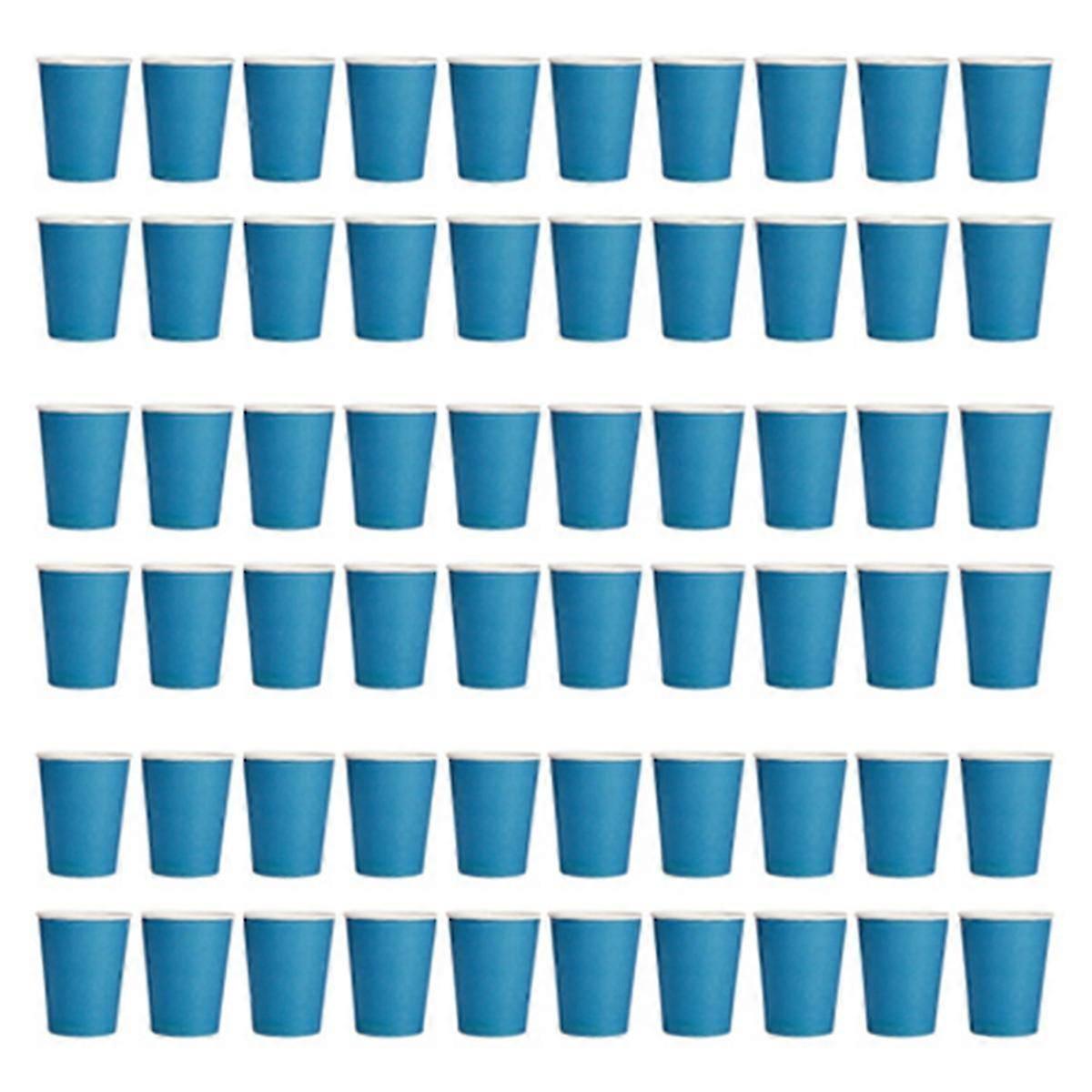 20x Paper Cups Solid Colours Birthday Catering blue