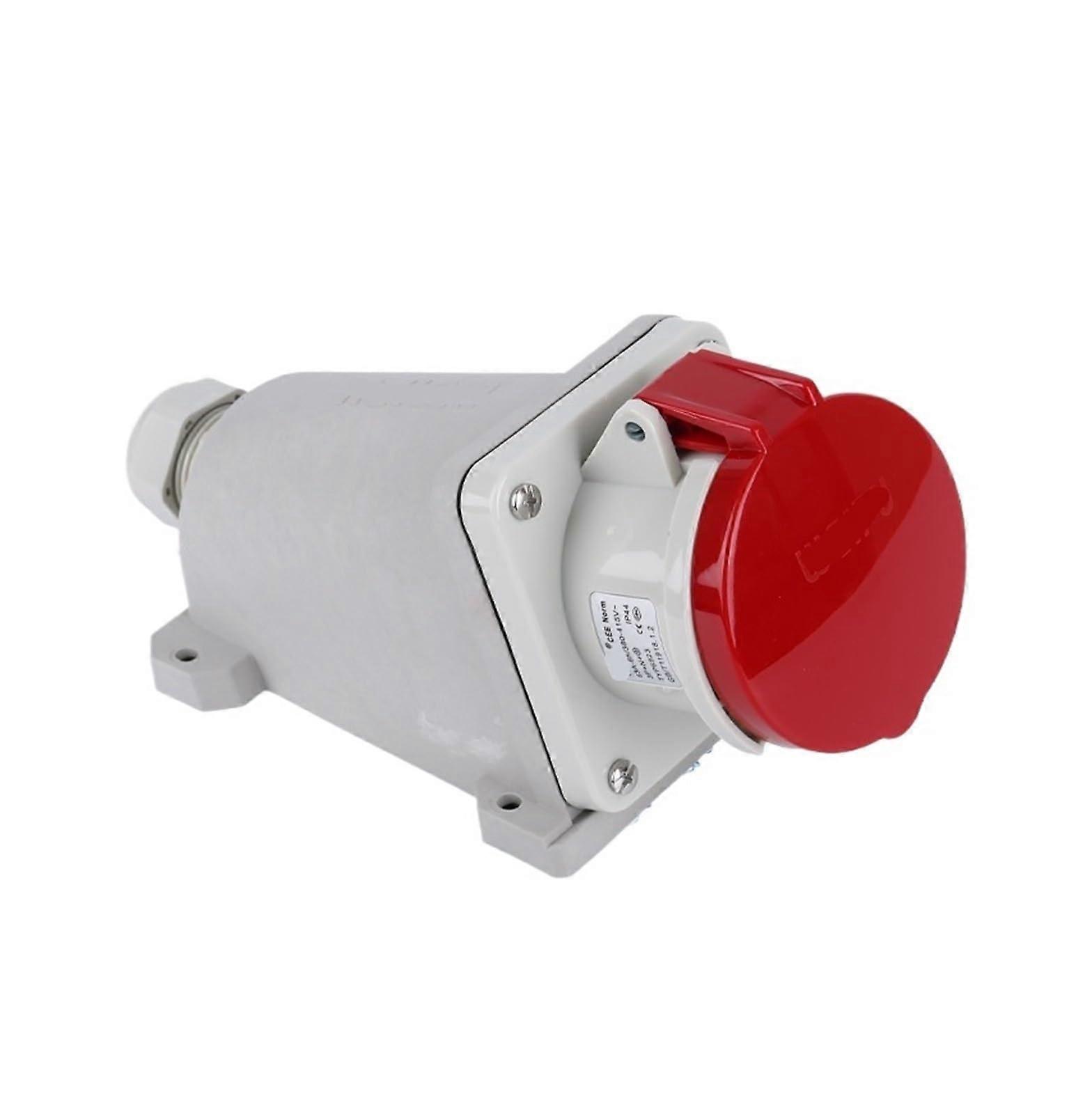 Industrial Socket 63A 5 Pin Wall Mounted Connector 380V IP44 Weatherproof  Durability