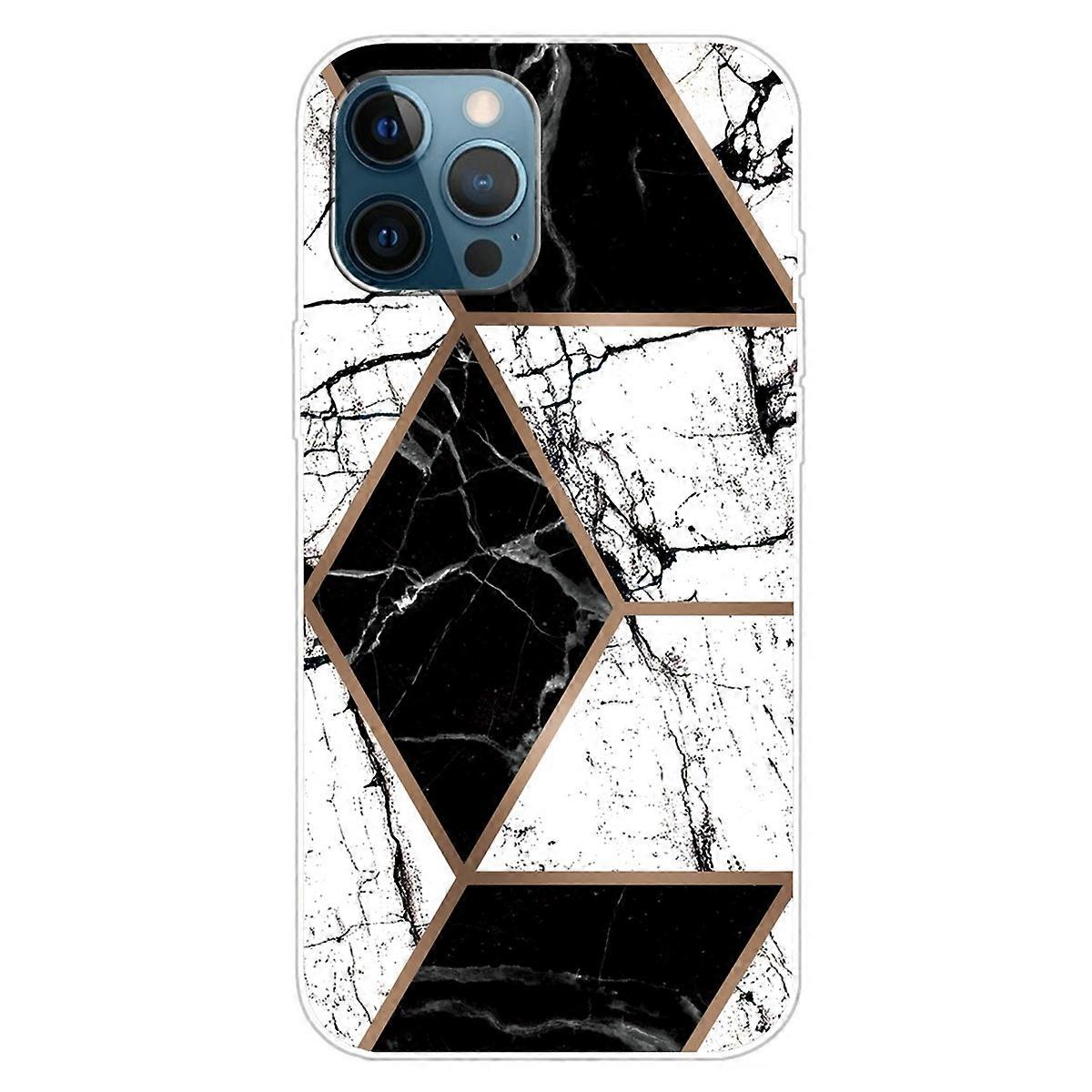 For iPhone 16 Pro Max Case Abstract Marble Pattern Printing TPU Phone Cover