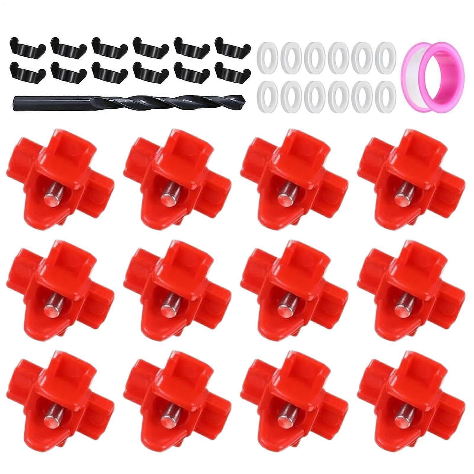 Automatic Chicken Waterer Cups with Drill Bit, Leakproof Poultry Feeder for Coop, AllWeather Use