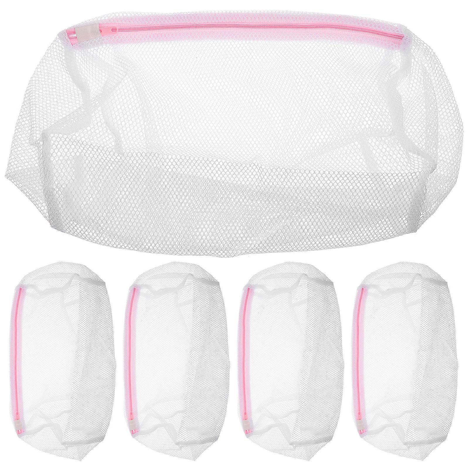 Laundry Bag Cylinder Fine Mesh for Washing Machine Reusable 5Pcs Set