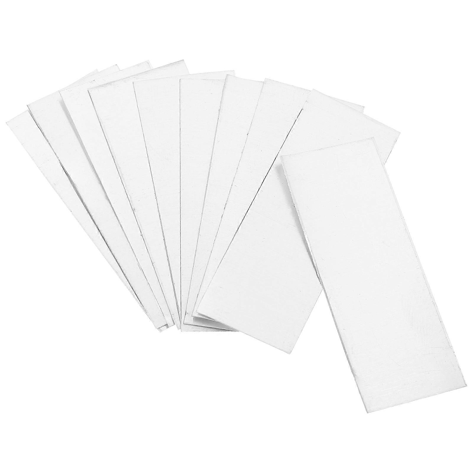 Fruit Battery Materials Aluminum Sheets for Science Experiment 10Pcs Silver