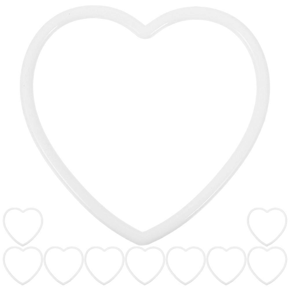 Heart Shaped Dream Catcher Hoops Plastic Rings for Macrame 10Pcs