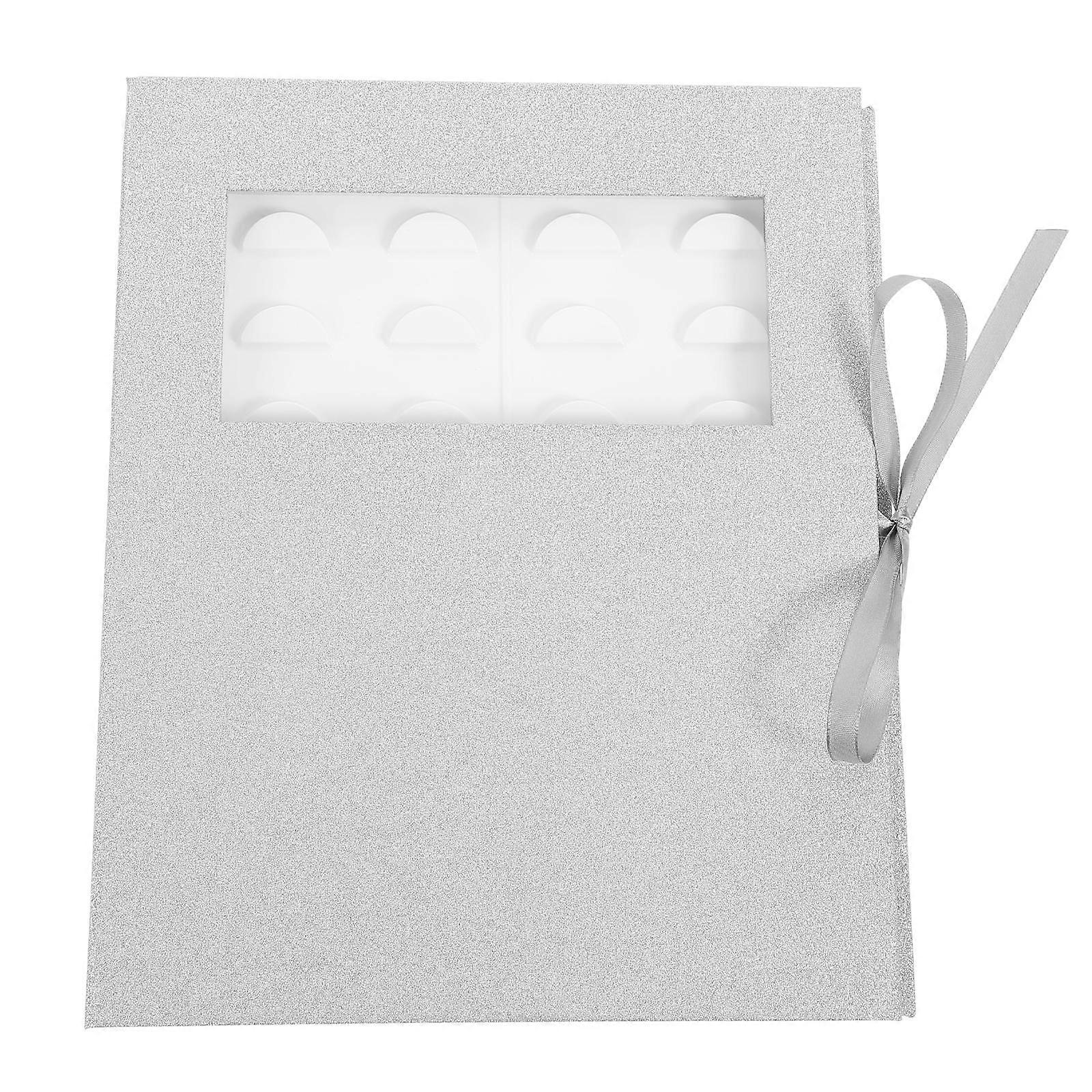 Eyelash Storage Box False Lashes Holder for Storage 1Pcs Durable Silver Paper