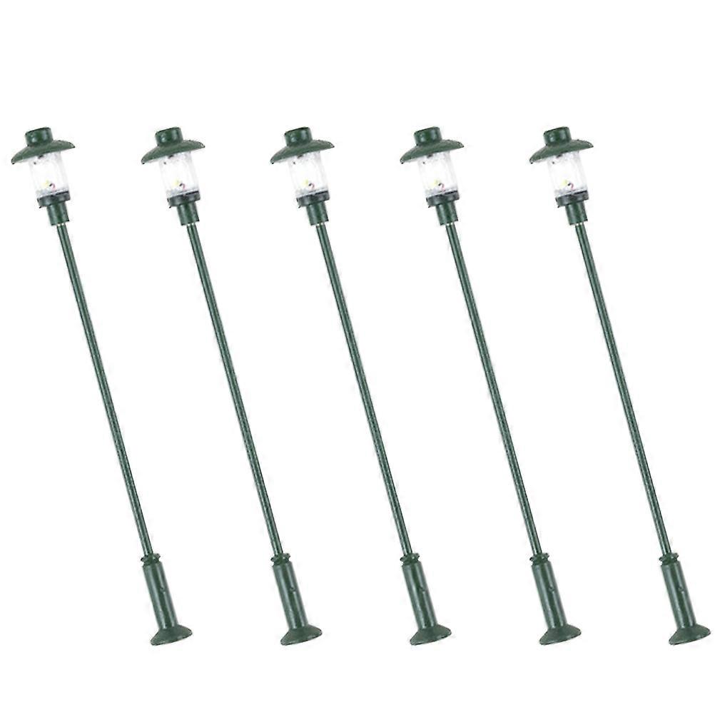 Sand Table Yard Lights Mini Street Light Models for Decoration 5Pcs Set