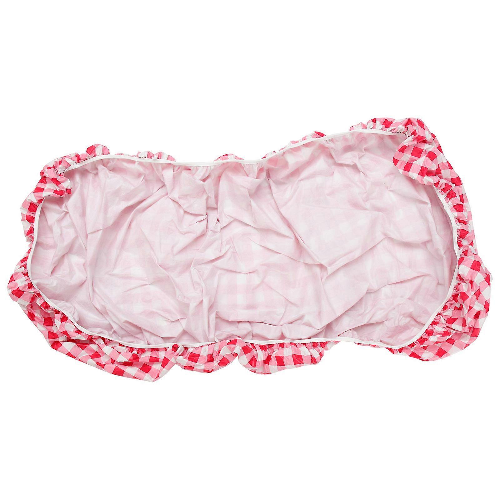 Outdoor Picnic Table Cover Red Rectangle Fitted 4Pcs Flannel Tablecloth