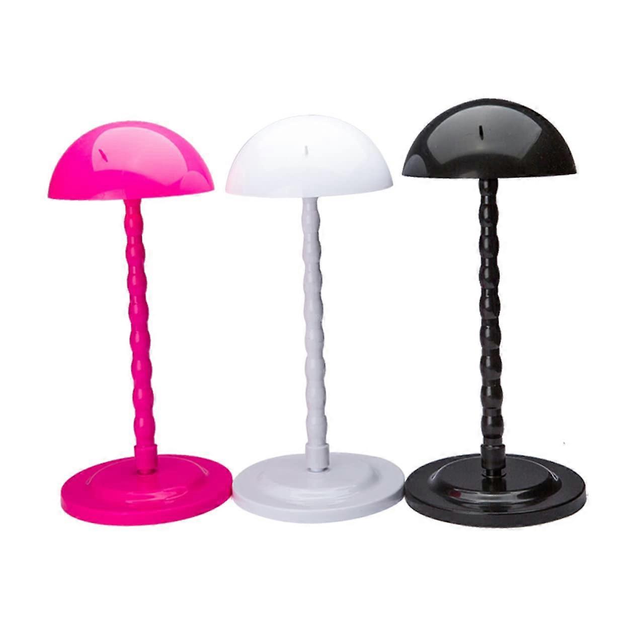 3pcs Plastic Wig Stand Set for Drying Storage Protects Shape Durable Display Holders