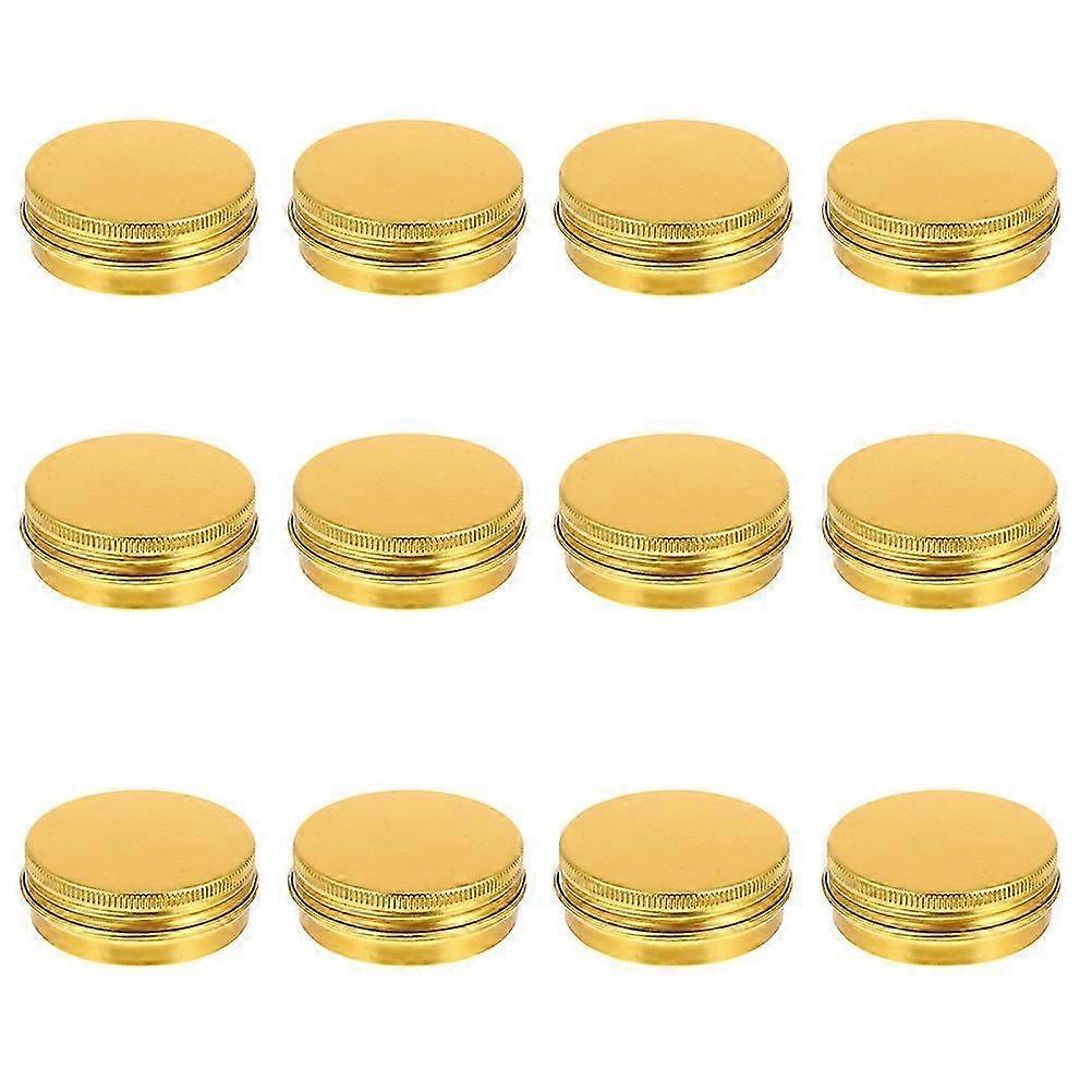 12pcs Aluminium Screw-thread Cosmetics Boxes 30ML Cream Paste Storage Boxes