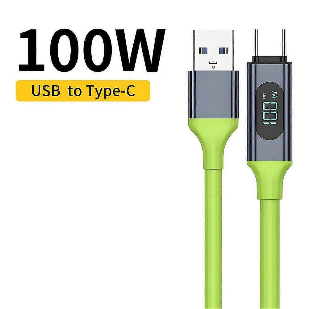 Fast Charging Phone USB Cable Data Type C Cable with LED Display