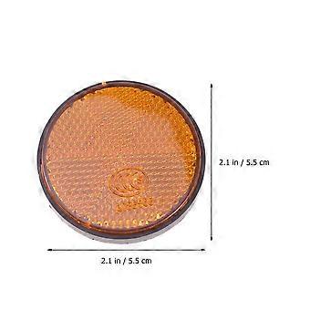 Reflector Plastic Round Rear Warning Reflector for Bike 2Pcs Orange