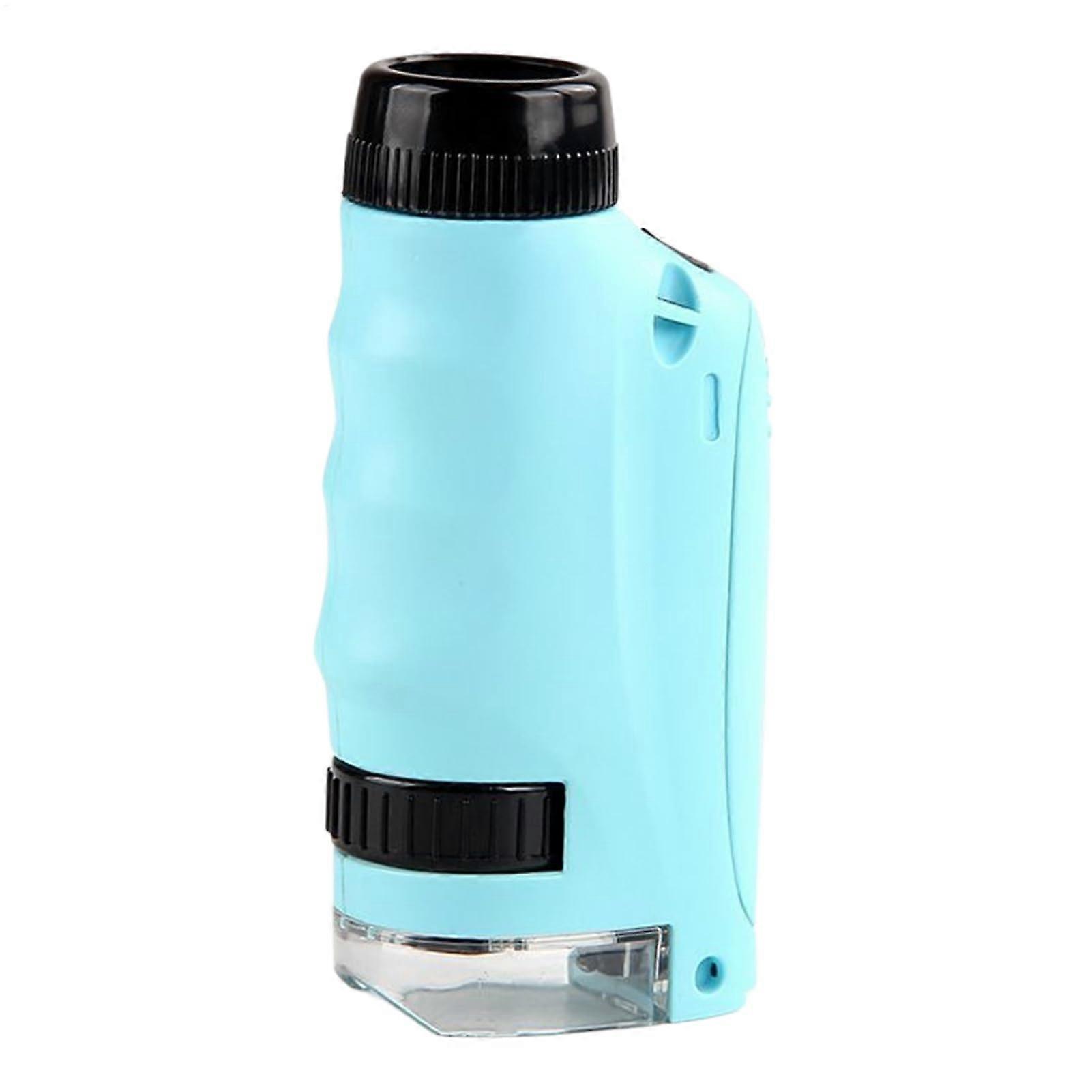 Kids Microscope with Adjustable Magnification, LED Pocket Microscope for STEM Learning, Battery Operated