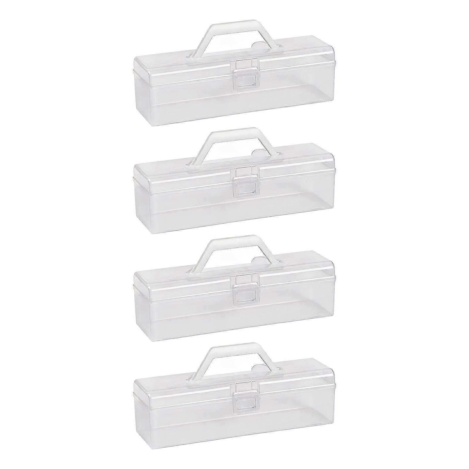 4Pcs Bread Box with Transparent Lid Cupcake Carrier Portable Bread Keeper