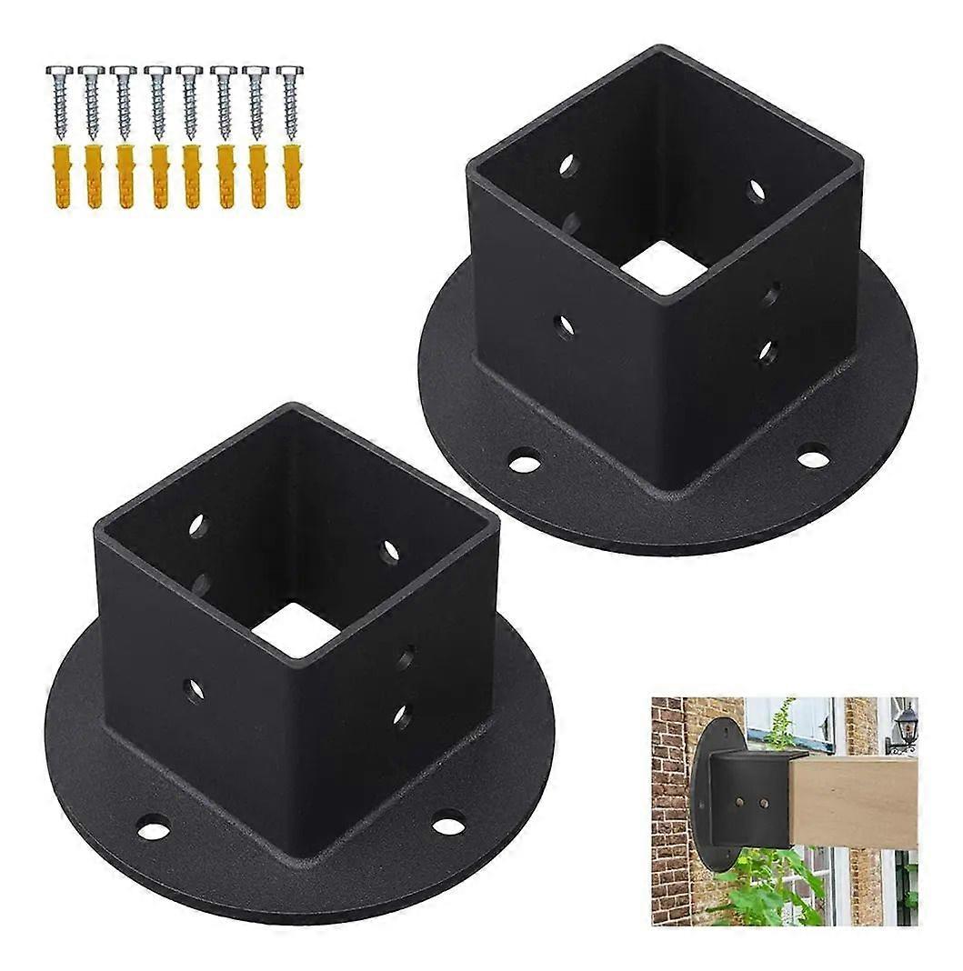 Square Pergola Post Brackets with Flange Base
