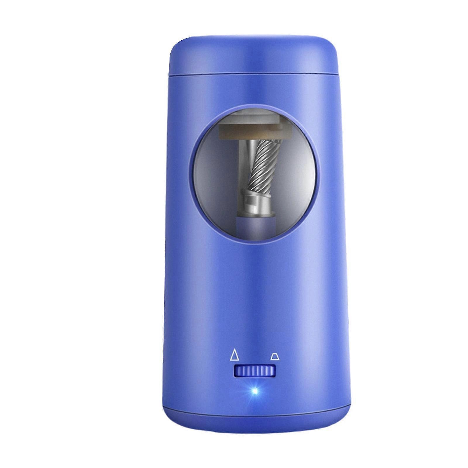 Taille-crayon électrique automatique, épaisseur réglable, rechargeable, bleu