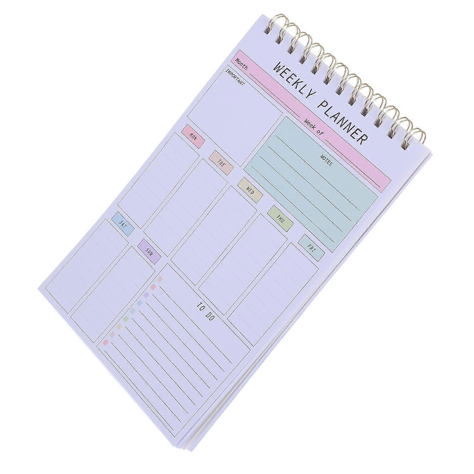 Weekly Planner Notepad for Organizing Work Portable Design