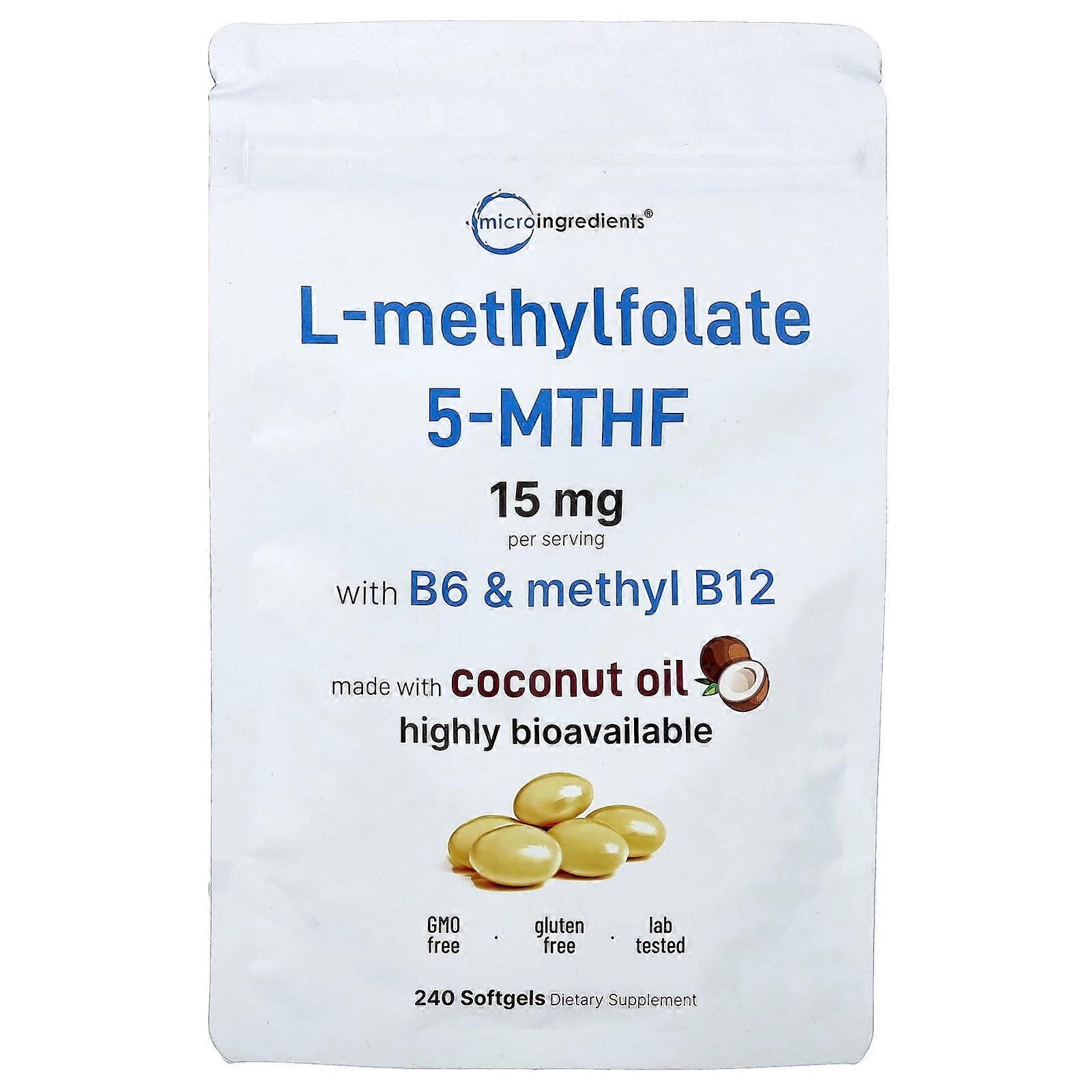 Micro Ingredients, L-Methylfolate, 240 Softgels