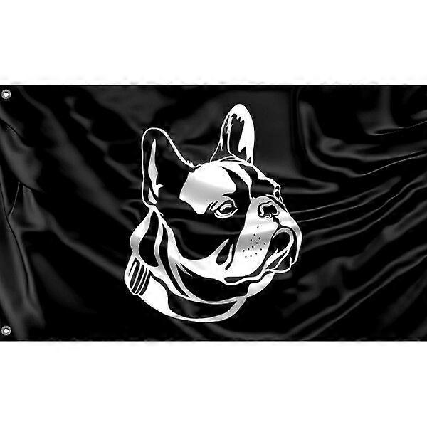 French Dog Silhouette Flag A2275