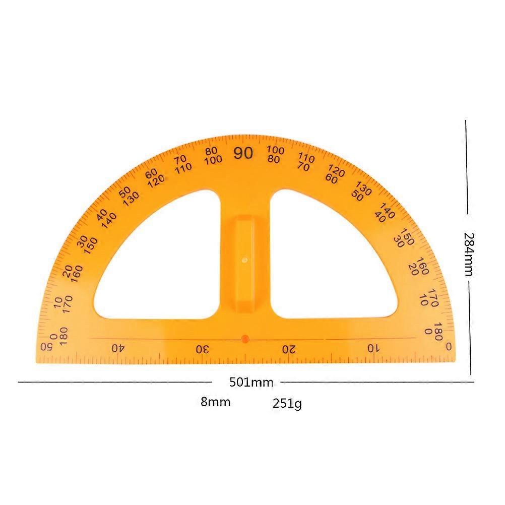 Practical Protractor Teaching Tool For Classroom Teaching Yellow Color 1Set