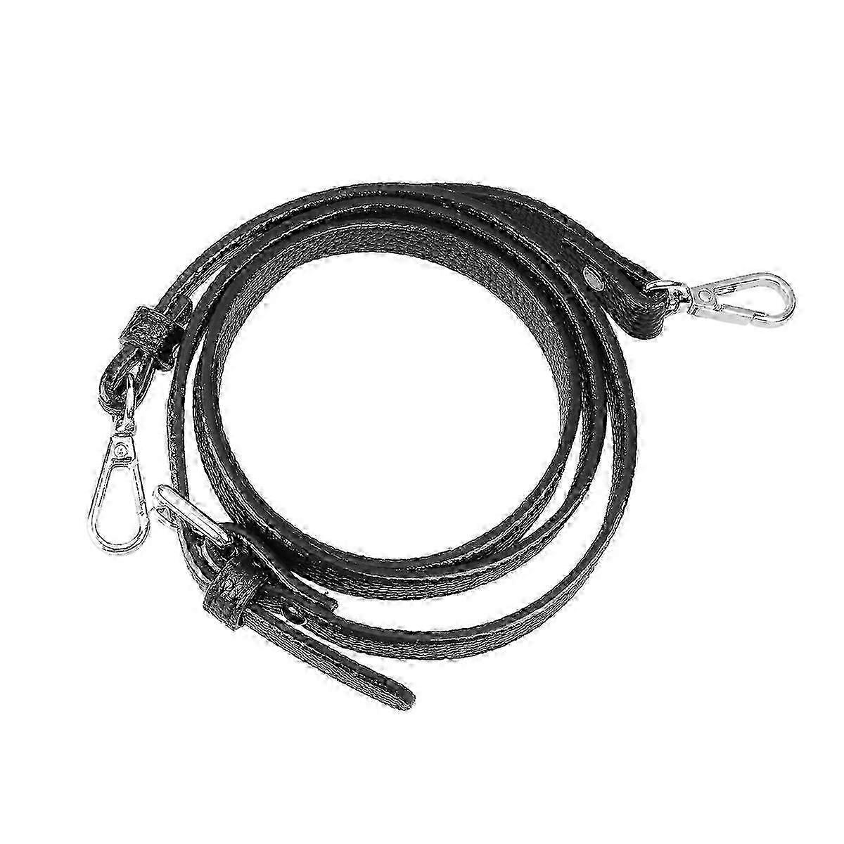 Black Replacement Bag Strap Adjustable PU Shoulder Bag Strap for Use
