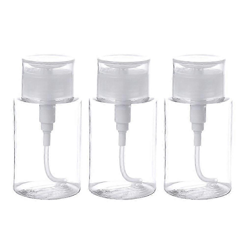 3 Pcs Push Down Empty Lockable Pump Dispenser Bottles for Liquid Dispensing