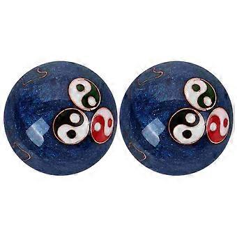 2 Pcs Fitness Handball compatible with Hands Pouch Enamel Chinese Balls Therapy Boading Women Miss