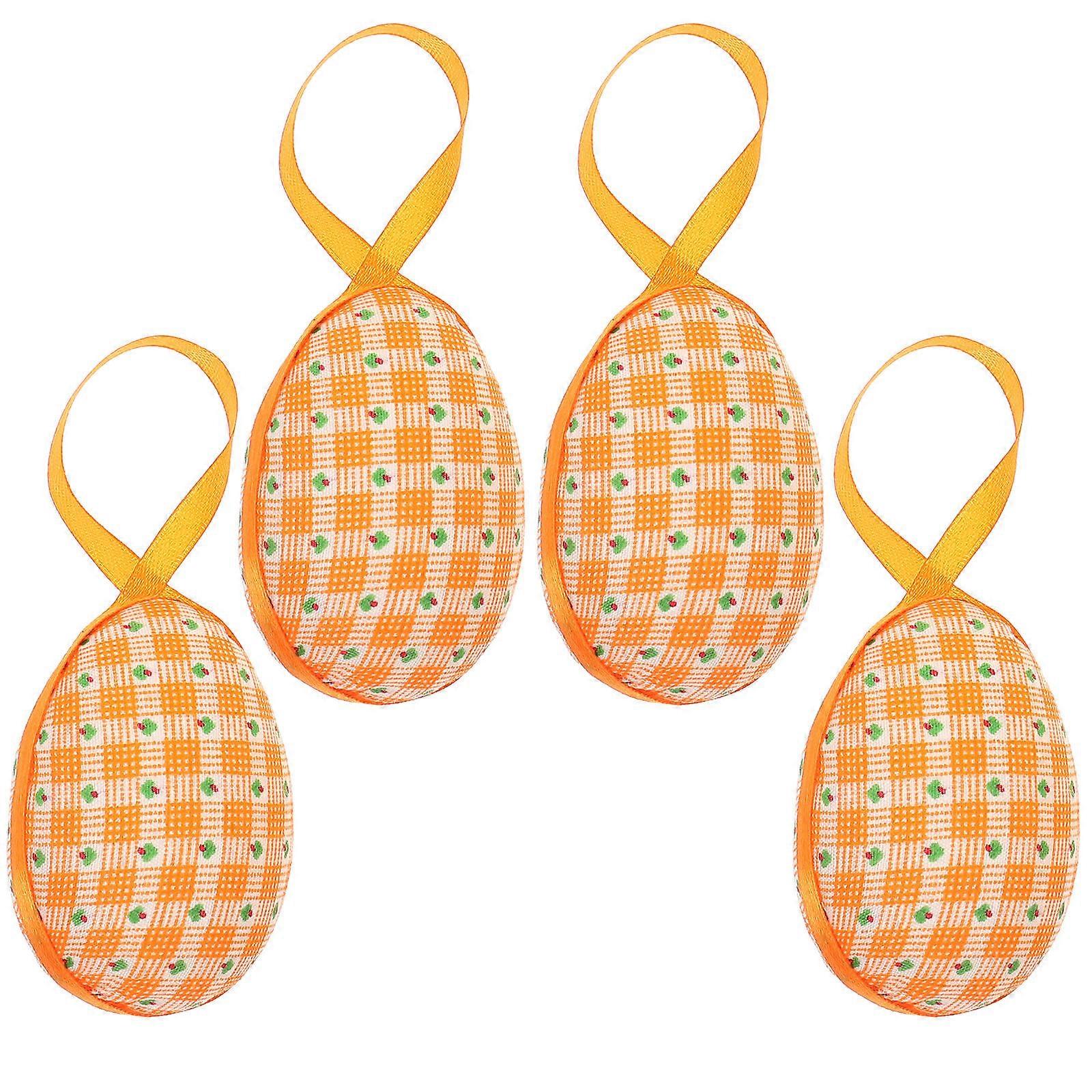 4pcs Easter Hanging Egg Ornament Easter Egg Pendant Easter Tree Hanging Pendant Easter Decoration